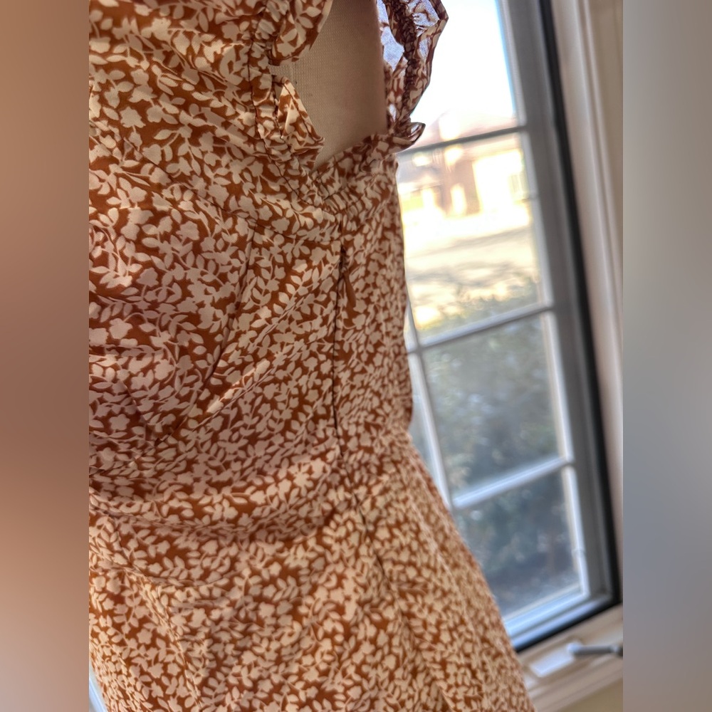 Princess Polly burnt oranges white midi dress size 10 - Picture 7 of 11